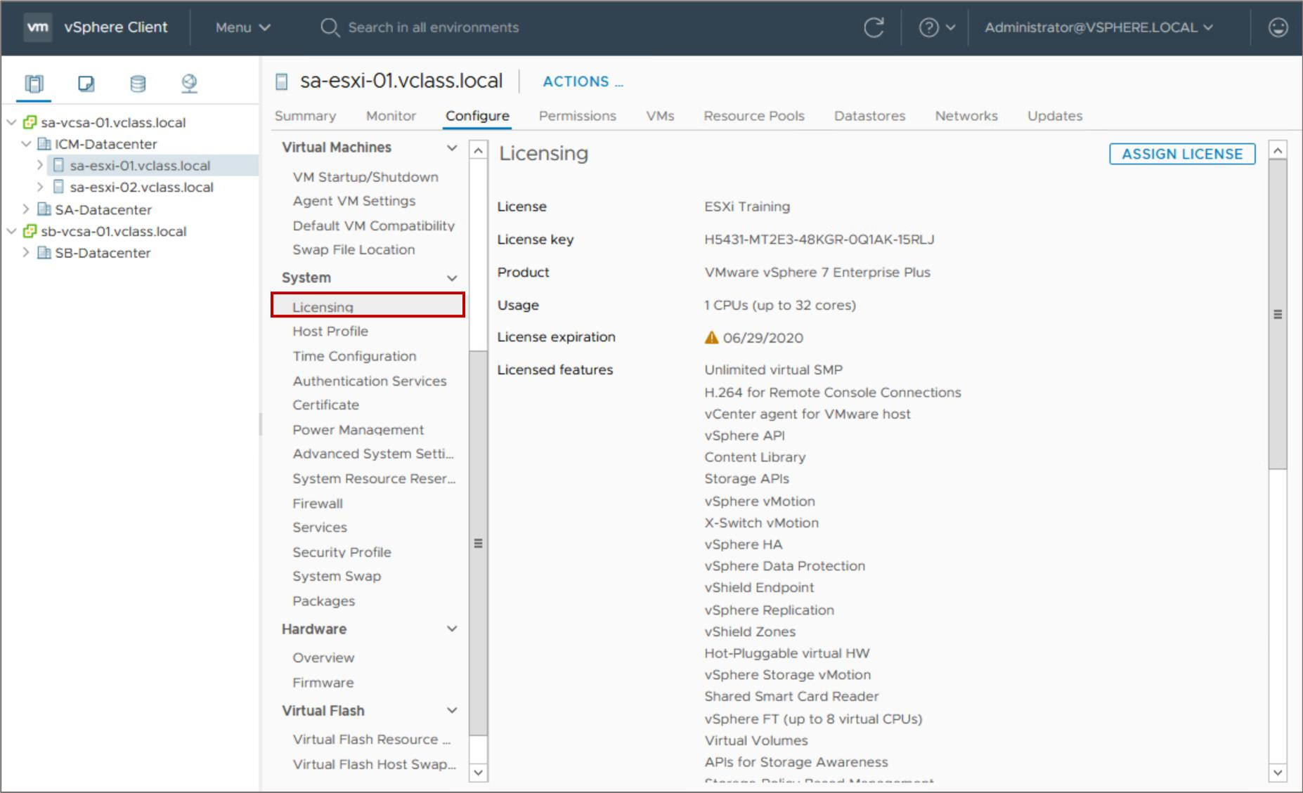 vSphere Licensing
