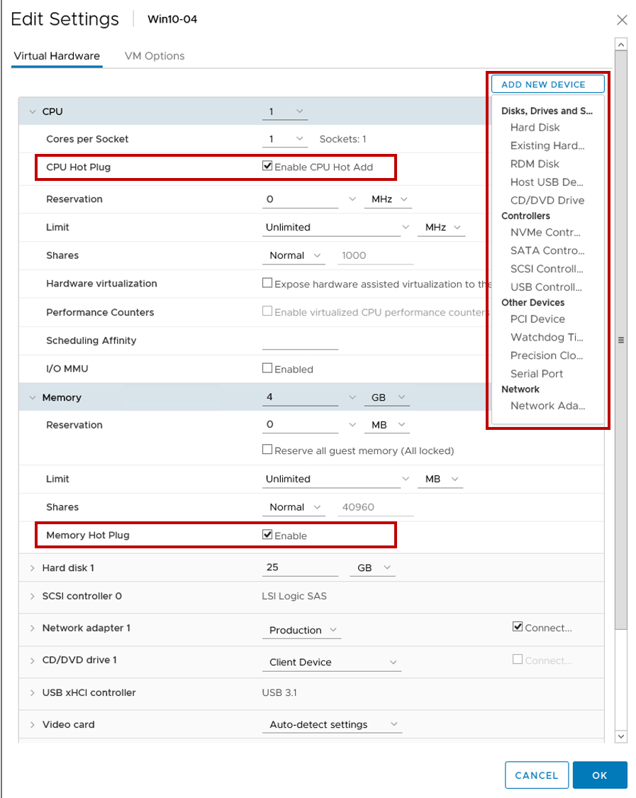 Modifying Virtual Machines